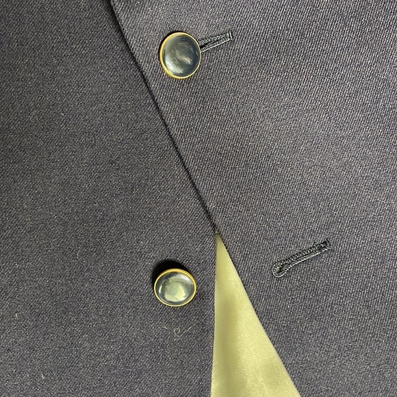 Vintage Shetland Wool Navy Sport Coat – Men’s Classic Blazer - Picture 2 of 11